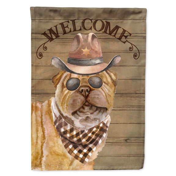 Carolines Treasures CK6358CHF Shar Pei Country Dog Flag Canvas House Size Large multicolor