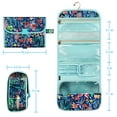 thumbnail image 3 of Fintie Portable Toiletry Cosmetic Travel Bag, Large Water Resistant Hanging Makeup Organizer Storage Pouch Case for Women Girls (Jungle Night), 3 of 9