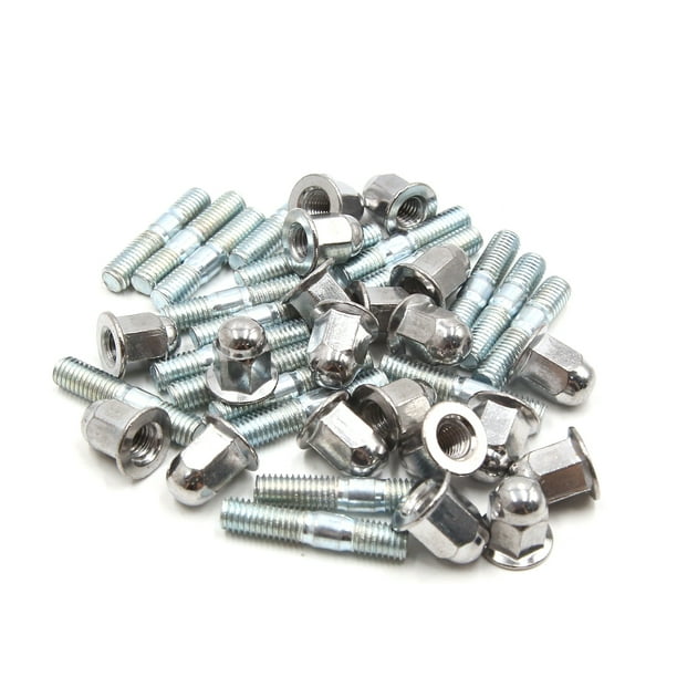 20pcs 8mm Thread Dia Motorcycle Exhaust Pipe Muffler Screw Bolt Nut