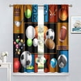 thumbnail image 4 of Basketball Curtains Boys Sport Kid Curtains for Bedroom, Basketball Sport Theme Window Treatments for Living Room,Teen Boys Girls Room Decor Drapes 2 Panel Sets,52x84 Inch, 4 of 6