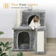thumbnail image 5 of Cat Tree Luxury Cat Towers with Double Condos Spacious Perch Cat Hammock Fully Wrapped Scratching Sisal Post and Dangling Balls ShopWise Round, 5 of 11