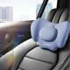 thumbnail image 1 of Almohada cervical de espuma viscoelástica para coche para viajes | Cojín de apoyo lumbar y de espalda | Funda de terciopelo transpirable para usar en avión, coche y oficina en casa, 1 of 8