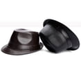 thumbnail image 3 of pitrice Vintage gentleman's hat, warm PU leather top hat, gentleman's hat, 3 of 9