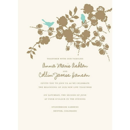 Love Birds Standard Wedding Invitation Walmart Com