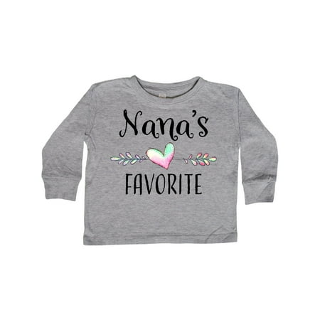 

Inktastic Nana s Favorite- Heart Grandchild Gift Toddler Boy or Toddler Girl Long Sleeve T-Shirt