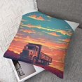 thumbnail image 7 of Vintage Sunset Recycling Trash Garbage Truck Kids Boy Throw Pillow, 7 of 7