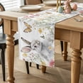 thumbnail image 2 of Easter Rabbit Table Runner 70 Inches Long for Kitchen Dining, Butterfly Cute Watercolor Spring Summer Dresser Scarf Farmhouse, Dining Table Decorations for Wedding/Parties, 13 x 70 In, 2 of 8