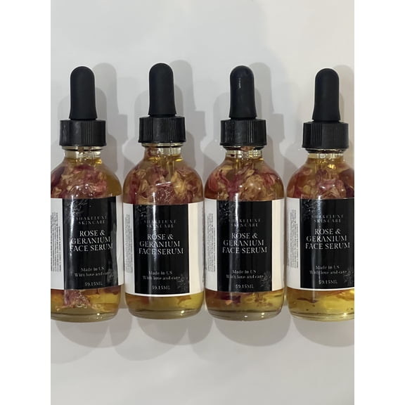 ShakeLuxe Skincare Rose Geranium Face Oil for Dry and Mature Skin Care