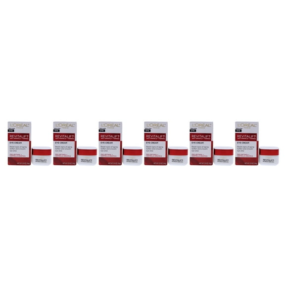 LOreal Professional Crema Tratamiento de ojos revitalift antiarrugas y reafirmante - Paquete de 6 0.5 oz L’Oréal Paris LOreal Professional Crema 0.5 oz