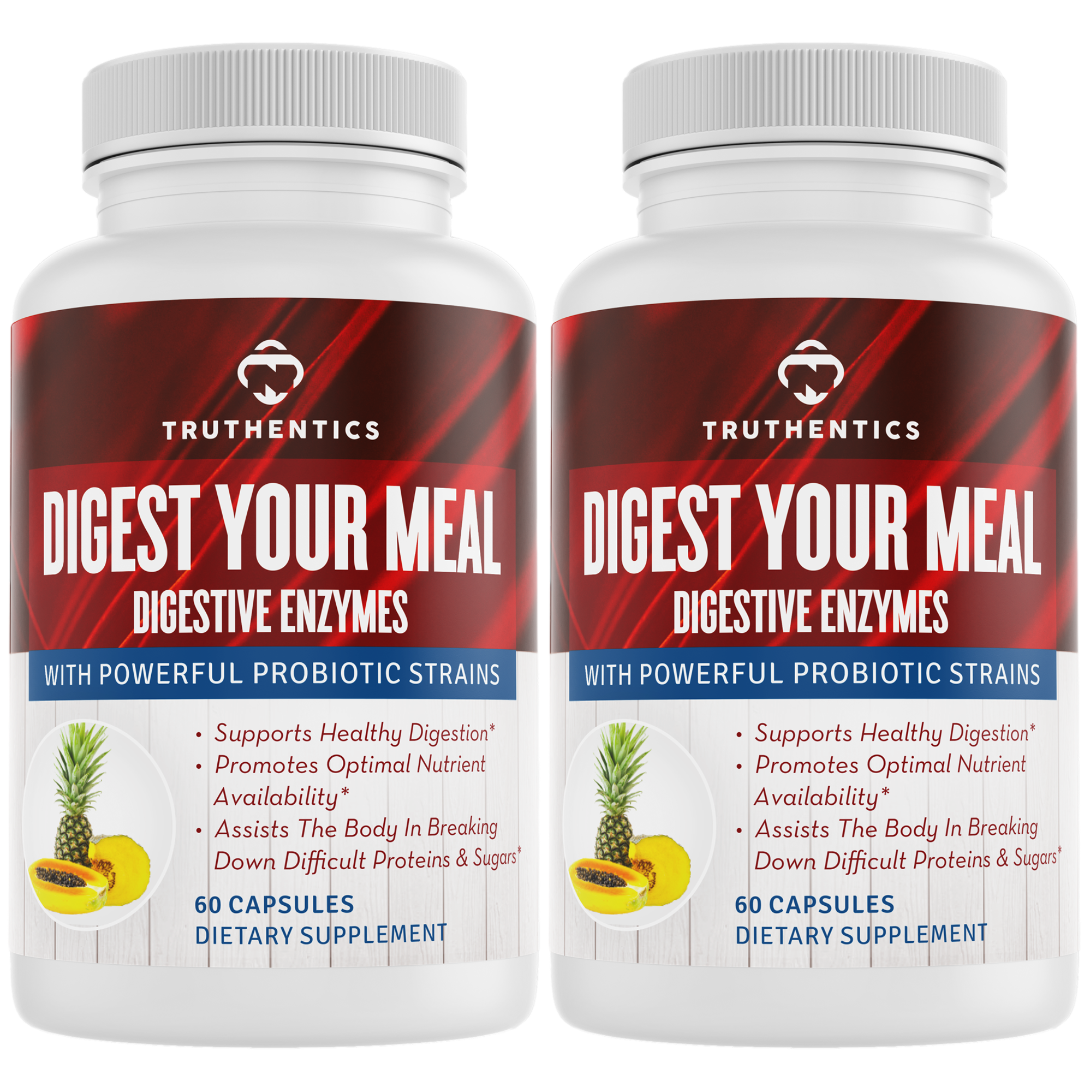 Truthentics Digestive Enzymes with Probiotic (2Pack) Better