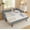 Black#102, variant on Bed Frames Twin Size Upholstery Velvet Height Adjustable Day Bed with Storage Headboard and Wireless Charging, Multi-functional Daybed with Trundle Bed & LED Lights, Black,Adjustable Bed Base