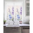 thumbnail image 2 of Window Privacy Film Lavender Spring Stained Glass Window Film Decorative Sun Block Window Cover Farmhouse Pastoral Pastel Flowers Window Clings Static Adhesive Sticker for Bathroom 17.7"x39.3", 2 of 7
