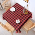 thumbnail image 2 of Red and White Checkered Pattern Square Tablecloth,Waterproof Square Table Cover,Wipeable Spillproof Washable Table Cover for Home Kitchen Party Decor 52"x52"(132x132cm), 2 of 6