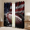 thumbnail image 2 of Homewish Gamer Football Blackout Curtains Set of 2 (52x84 Each) for Female Men Adults,USA Flag Window Curtains,Sport Theme Curtains and Drapes,Graffiti Splash Bedroom Decor, 2 of 6