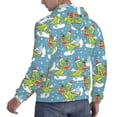 thumbnail image 6 of Lsque Dino Christmas Adventure Snowy Blue Pattern Casual Men's Hoodie,Hooded Sweatshirt with Kangaroo Pocket,Pullover Hoodie-XX-Large, 6 of 7