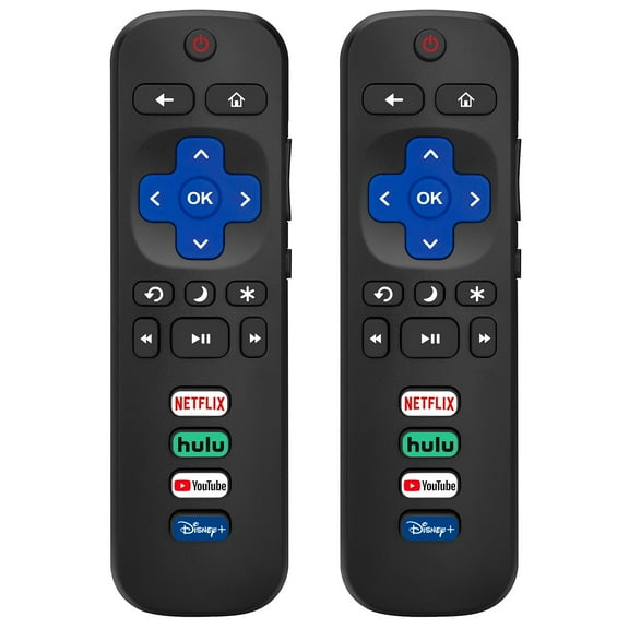(Pack of 2) Replacement-Remote-Control for Roku-TV,Compatible for TCL Roku/Hisense Roku/Onn Roku/Philips Roku Smart TVs(Not for Roku Stick and Box)