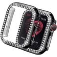 thumbnail image 3 of ALMNVO Compatible for Apple Watch Bands 45mm 41mm 40mm 44mm 41mm 38mm Metal Strap with Case, Rhinestone Protective Cover PC Bumper Protective Case for iWatch Series 7/6/5/SE/4/3/2/1, 3 of 9