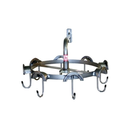 

Equiracks Headstall Rack Rotary Horseshoe 16 Hook Steel Gray DHSR16A