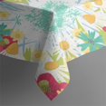 thumbnail image 5 of 42x42in(107x107cm) Square Tablecloth, Waterproof Polyester Table Cover, Wrinkle Resistant & Washable Fabric for Dining, Kitchen, Picnic, Daisy Flowers Print, 5 of 6
