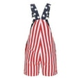 thumbnail image 4 of WXLWZYWL Jumpsuit Jeans Shorts for Men Plus Size American Flag Bib Overalls 4Th of July Denim Shorts Romper Unisex Summer Adjustable Strap Jumpsuit Shorts with Front Pocket, 4 of 5
