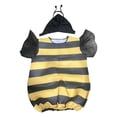 thumbnail image 4 of FASHOFT Unisex Cute Bee Halloween Costumes Full Body Jumpsuit Cosplay Outfit Animal Theme Party Stage Performance Fancy Dress Up Halloween Costume L, 4 of 5