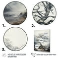 thumbnail image 3 of Designart "Minimalism Grey Tree silence IX" Landscape Trees Floater Framed Wall Decor, 3 of 7