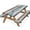 Multicolor1, variant on 3PCS Daisy Flowers Picnic Table Cover with Bench Covers Farmhouse Vintage Wooden Grain Outdoor Table Covers with Elastic Waterproof Fitted Tablecloth for RV Picnic Travel 60in
