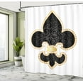 thumbnail image 5 of Ambesonne Vintage Shower Curtain, Lily of France, 69"Wx70"L, Yellow Black White, 5 of 5