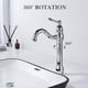 thumbnail image 2 of Grifo de baño alto, grifo mezclador de lavabo giratorio de 360°, grifo de baño clásico retro, grifo de lavabo de latón, negro, 2 of 5