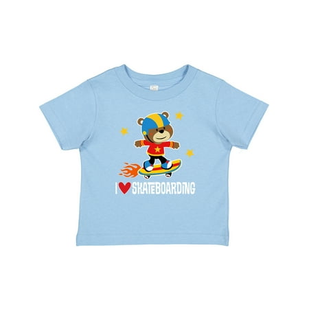 

Inktastic Skateboard I Love Skateboarding Gift Baby Boy T-Shirt