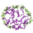 thumbnail image 2 of Artificial Wisteria Hanging Flower Vine for Home Garden Decor,Cascading Faux Wisteria for Wedding Arch Wall Display,Hanging Flower Vine,Dark Purple,90.5", 2 of 9