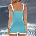 thumbnail image 7 of Efsteb Tankini Bathing Suits for Women Two Piece Beach Conservative Two Piece Bathing Suits High Waist Bikini Solid Color Summer Tankini Top with Bottom Swimsuit (Blue,M), 7 of 7
