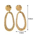 thumbnail image 3 of Pendientes elegantes, joyería de declaración para mujeres y niñas, Bohemia, muestra tu estilo, regalos de joyería, geometría martillada, decoración de , Dorado Fernando Pendientes Mujer, 3 of 3