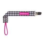 BooginHead Universal Pacifier Clip, Infant Toddler Boys and Girls, Black Pink