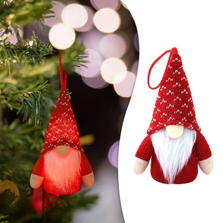 

Christmas Rudolph Doll Luminous Pendant Creative Faceless Decorations Tabletop Home Decor Cute Plush Gnome Ornament