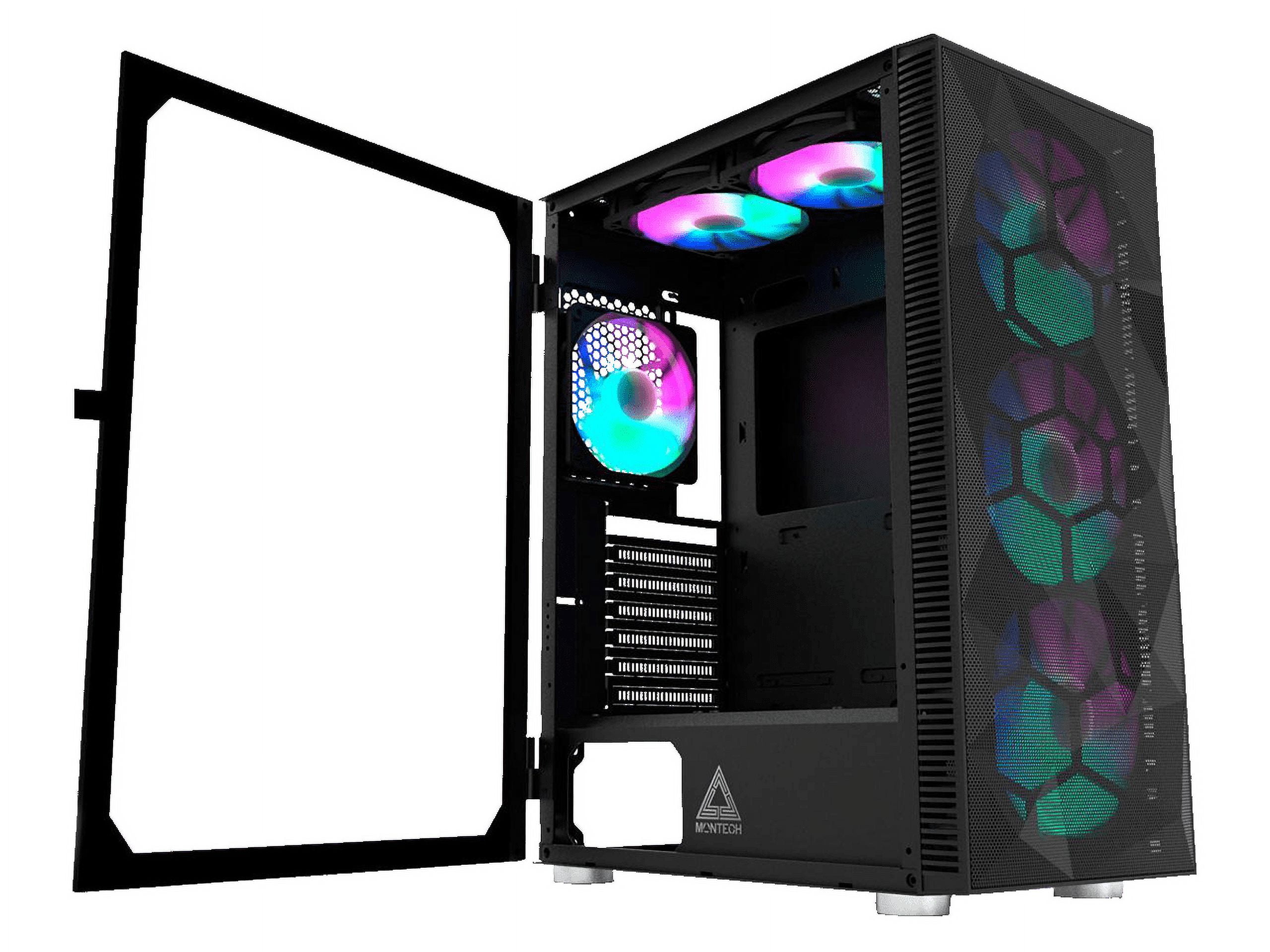 Montech ATX Mid-Tower Computer Case with USB 3.0, Black