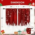 thumbnail image 5 of Christmas Kitchen Curtains Red Window Short Tier Curtains Over Sink Set of 2, Winter Snow Snowman Xmas Tree Kitchen Decor 26" x 36", 5 of 7