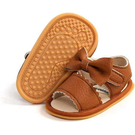 Infant Baby Girls Sandals Soft Sole T-Strap Toddler Flats First Walkers Summer Shoes
