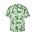thumbnail image 3 of Daiia Cute Dinosaurs in Space Hawaiian Shirt for Men Gentle Cotton Regular Short Sleeve Casual-X-Large, 3 of 9