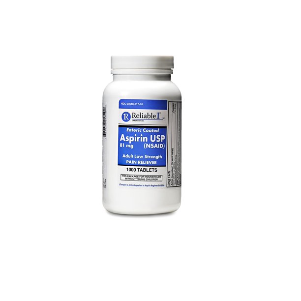 Aspirin 81 mg Generic for Bayer Low Dose Adult Aspirin Regimen Enteric