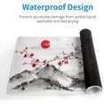 thumbnail image 2 of Japanese Cherry Blossom White Gaming Mouse Pad XXL Extended Long Mousepad Desk Mat, NonSlip Rubber Base with Stitched Edges, Ideal for Office, Home, 31.5x11.8 in, 2 of 6