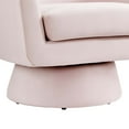 thumbnail image 6 of Astral Performance Velvet Fabric and Wood Swivel Chair in Pink, 6 of 9