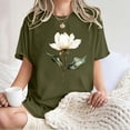 thumbnail image 7 of Mifsaly Oversized Graphic Tees for Women Magnolia Floral Print Cotton T-Shirts Crewneck Short Sleeve Summer Tops Lightweight Breathable Casual Daily Loose Fit Shirts 2026 L, 7 of 7