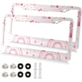 thumbnail image 2 of GZHJMY Valentine's Day Heart Rainbow License Plate Frames 2pcs, Waterproof Aluminum Alloy Front Rear Tag Car License Plate Cover with Screw Cap Set for US Vehicles, 12 x 6 Inch, 2 of 7