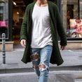 thumbnail image 2 of Suéter tipo cárdigan de color liso, chaqueta de punto suelta, suéter de otoño e invierno para hombre, 2 of 6