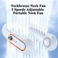 thumbnail image 4 of Neckbreeze - Neck Fan, 5 Speeds Adjustable, Blue, Portable, Battery Powered, 720° Cooling, 18 Hrs Battery Life, 4 of 7