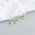 thumbnail image 2 of K-KED Women Drop Heart Stud Earrings Silver&Gold Womens Ladies Delicate Jewelry Gifts US-Gold, 2 of 6