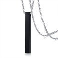 thumbnail image 1 of Stainless Steel Vertical Bar ID Pendant Necklaces for Men Woman High Polished, 1 of 5