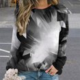 thumbnail image 2 of Geometric Women's Floral Printed Sweatshirt Long Sleeve Crewneck Casual Loose Vintage Graphic Pullover Tops, 2 of 7