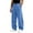 Blue, variant on Mens Streetwear Sweatpants Baggy Wide Leg Drawstring Elastic Waist Loose Jogger Pants With Side Pockets Navy S